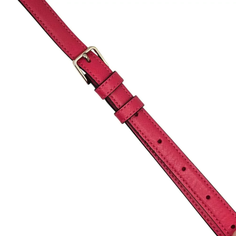 Kate Spade New York Marti Large Leather Bucket Crossbody Bag Coral Pink